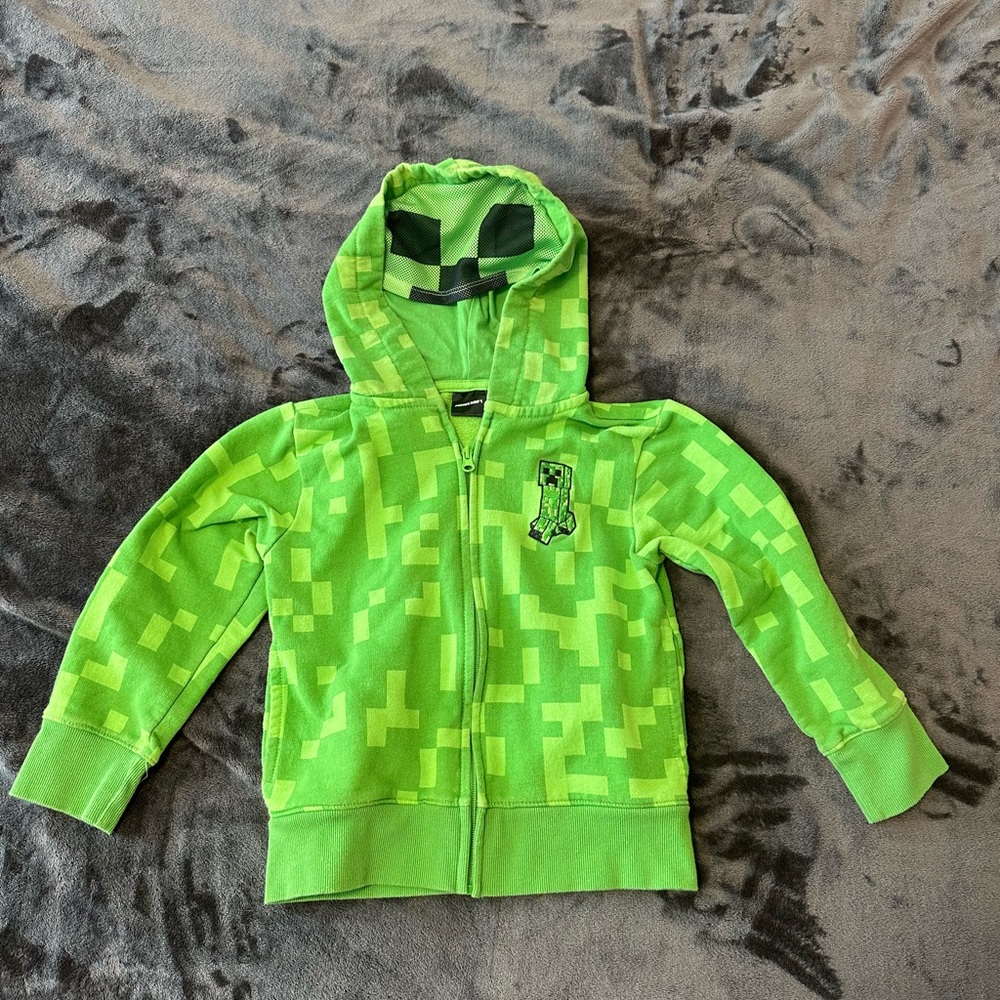 Green Minecraft Kids Hoodie